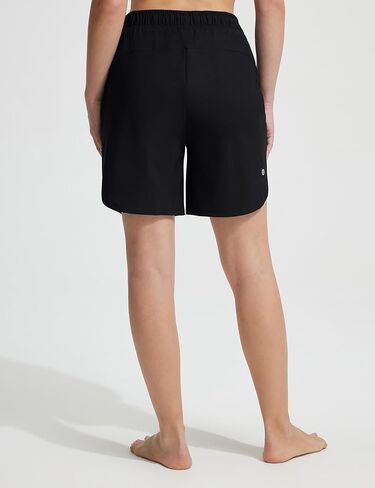 baleaf Women's 7'' Long Board Shorts High Waisted Swim Shorts Modest Swimsuits with Pockets Quick Dry UPF50+ in Saudi Arabia