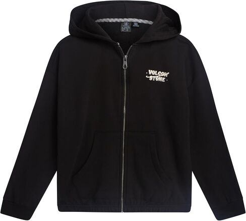 Volcom Girls Zip Up Hoodie - Cozy Fleece Zip Up Graphic Hooded Sweatshirt for Girls with Kangaroo Pockets and Ribbed Cuffs in Saudi Arabia
