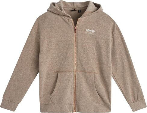 Volcom Girls Zip Up Hoodie - Cozy Fleece Zip Up Graphic Hooded Sweatshirt for Girls with Kangaroo Pockets and Ribbed Cuffs in Saudi Arabia