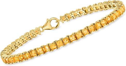 Ross-Simons 7.50 ct. t.w. Square Citrine Tennis Bracelet in 18kt Gold Over Sterling in Saudi Arabia