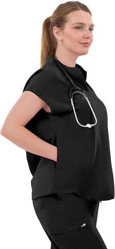 SUNME Scrubs for Women Set - Classic V-Neck Top & Jogger Pants with 11 Pockets Medical Workwear for Nurse Doctor in Kuwait