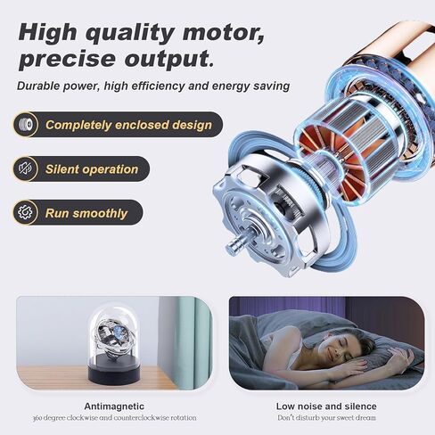 Ultra Quiet Watch Winder Under 18dB, 4 Modes & 6 Directions, for Automatic Watches Rolex/Omega, Anti-Magnetic Motor with Glass Display Case (Silver) in Saudi Arabia