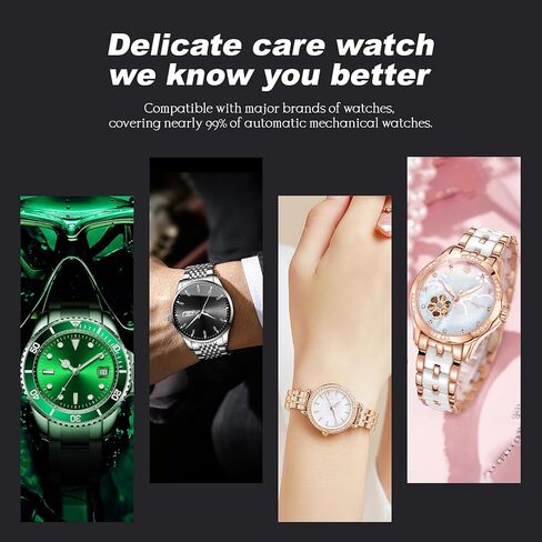 Ultra Quiet Watch Winder Under 18dB, 4 Modes & 6 Directions, for Automatic Watches Rolex/Omega, Anti-Magnetic Motor with Glass Display Case (Silver) in Saudi Arabia