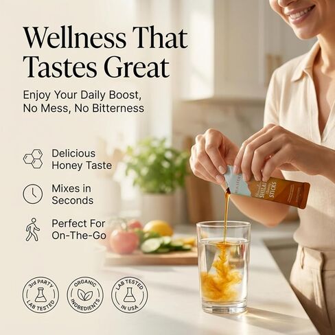 Shilajit Honey Sachets – 3900mg Liquid Complex with 85+ Trace Minerals, Cinnamon, Zinc, Turmeric & Probiotics – Energy, Focus & Recovery Adaptogen for Men & Women – Cognitive & Hormonal Support in Saudi Arabia