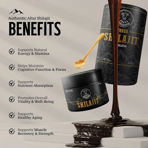 Himalayan Pure Shilajit Resin | 85+ Trace Minerals, 75% Fulvic Acid, for Energy, Strength & Immunity, Pure Shilajit for Men & Women, with Lab Test Report | 500mg Servings (50g) in Saudi Arabia