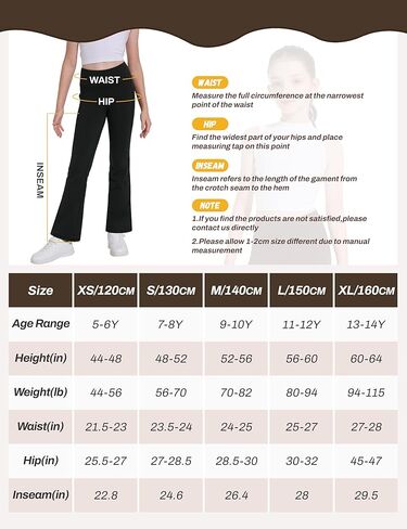 Girls Fleece Lined Flare Leggings with Pockets High Waisted Yoga Pants Winter Bell Bottom Thermal in Saudi Arabia