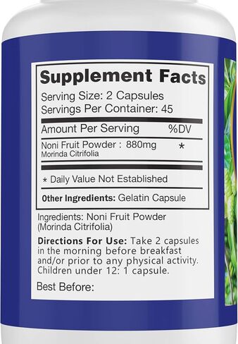 Royal Noni Capsules 100% Organic Noni Fruit Sustainably Grown and Harvested With Fijian Noni Natural Source of Antioxidant and Amino Acids in Saudi Arabia