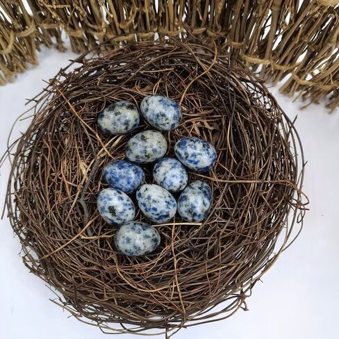 Pack of 20 Natural Mineral Stones Crystal Assortments Eggs Eggs Healing Crystals Set Gemstones Statue Home Decor Easter Eggs in Saudi Arabia
