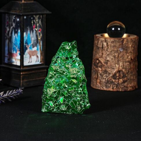 Irregularly White AB Titanium Coated Rock Quartz Cluster Mineral Specimen, Reiki Healing Rock Crystal Geode for Stone Collection and Home Decor, Green in Saudi Arabia