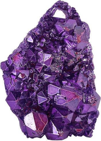 Irregularly White AB Titanium Coated Rock Quartz Cluster Mineral Specimen, Reiki Healing Rock Crystal Geode for Stone Collection and Home Decor, Green in Saudi Arabia