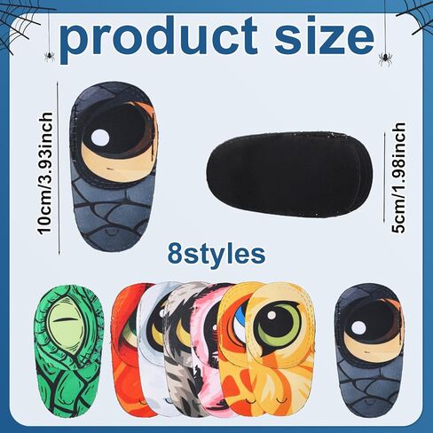 8pcs Kids Right Eye Patches for Glasses, Glasses Mask Accessories Eyepatches for Lazy Eyes Amblyopia and Strabismus Cute Colorful Design Breathable Soft Eye Covers Children Toddlers in Kuwait