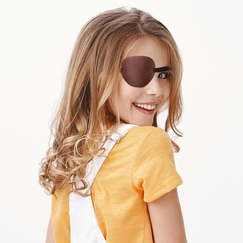 6 x Eye Patch Comfortable Adjustable Eyepatch for Left Right Eye Soft Lazy Piratel Eyepatch 3D Reusable Eyes Cover for Cosplay Pirate Costume Black Blue Red Brown Gray in Saudi Arabia