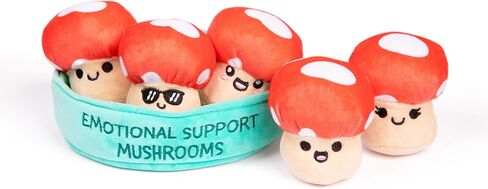Emotional Support Gingerbread by Relatable, Christmas Stuffed Animals, Great Gingerbread Man Gifts, Funny Gifts or Cute Christmas Decor, Includes 5 Gingerbread Plushies with Carrying Basket in Kuwait