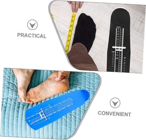 2pcs Foot Measurement Device Shoe Measuring Gauge for Adults US Accurate Plastic Shoe Sizer Tool for Correct Fit and Online Shopping in Saudi Arabia
