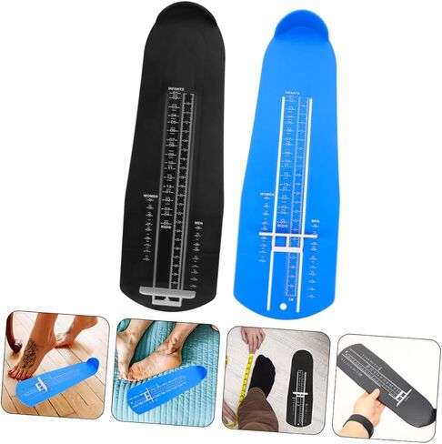 2pcs Foot Measurement Device Shoe Measuring Gauge for Adults US Accurate Plastic Shoe Sizer Tool for Correct Fit and Online Shopping in Saudi Arabia