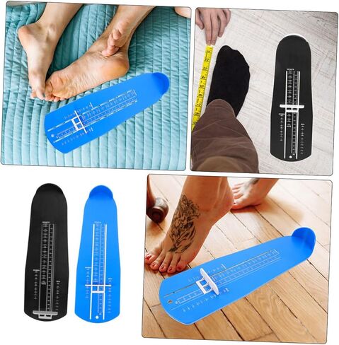 2pcs Foot Measurement Device Shoe Measuring Gauge for Adults US Accurate Plastic Shoe Sizer Tool for Correct Fit and Online Shopping in Saudi Arabia