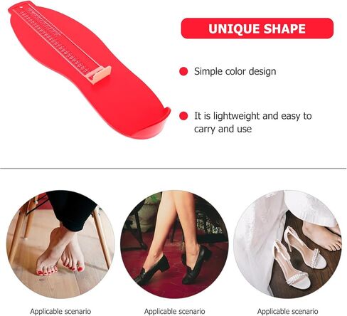 NOLITOY Adult Foot Measuring Ruler with Tape Measure Lightweight and Portable Foot Gauge for Accurate Shoe Measurement Suitable for Men and Women at Home Shoe Stores Random Color in Saudi Arabia