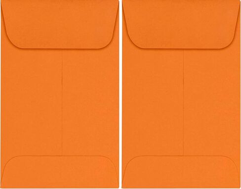 LUXPaper #1 Coin Envelopes | 2 1/4" x 3 1/2" | Mandarin Orange | 80lb. Text | 50 Qty in Saudi Arabia