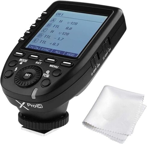 Godox Xpro-F for Fuji Fujifilm TTL Wireless Flash Trigger, 1/8000s HSS, TTL-Convert-Manual Function, Large Screen, 5 Dedicated Group Buttons, 11 Customizable Functions with Cleaning Kit in Saudi Arabia