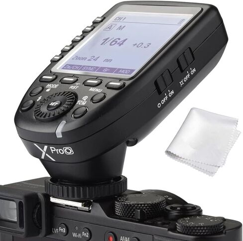 Godox Xpro-F for Fuji Fujifilm TTL Wireless Flash Trigger, 1/8000s HSS, TTL-Convert-Manual Function, Large Screen, 5 Dedicated Group Buttons, 11 Customizable Functions with Cleaning Kit in Saudi Arabia
