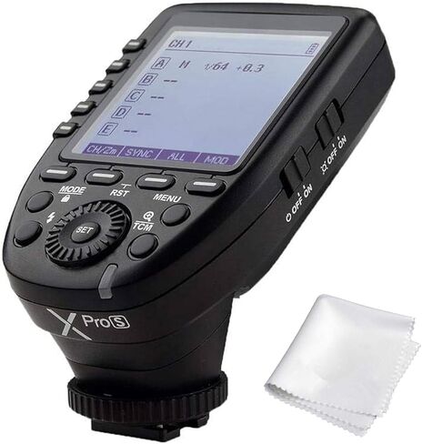 Godox Xpro-F for Fuji Fujifilm TTL Wireless Flash Trigger, 1/8000s HSS, TTL-Convert-Manual Function, Large Screen, 5 Dedicated Group Buttons, 11 Customizable Functions with Cleaning Kit in Saudi Arabia