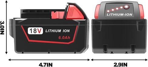 بطاريات بديلة 5.0ah 18V لبطارية Milwaukee M18 5.0ah 48-11-1850، متوافقة مع أدوات 48-59-1812 Milwaukee 18v وشاحن بطارية ليثيوم أيون Milwaukee 18V in Saudi Arabia