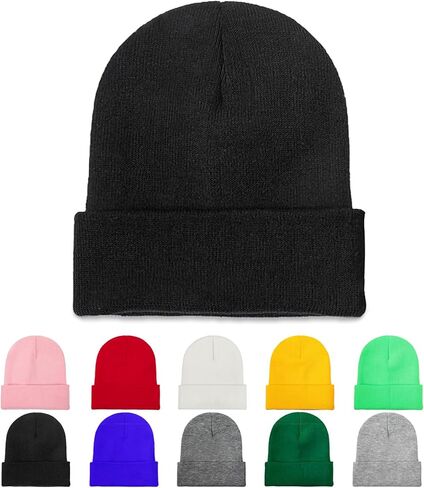 Custom Knitted Hats Add Your Photo Text Image Personalized Winter Caps 10 Colors in Saudi Arabia