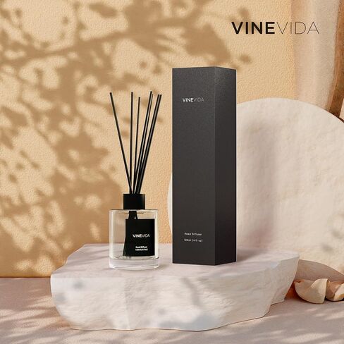 ناشر الروائح العطرية من VINEVIDA للمنزل والحمام | مجموعة أعواد عطرية تدوم طويلاً | ناشر عصا الزيت | رائحة الحمام - عطر الغرفة رقم 3100 - مستوحى من : التبغ والفانيليا in Kuwait