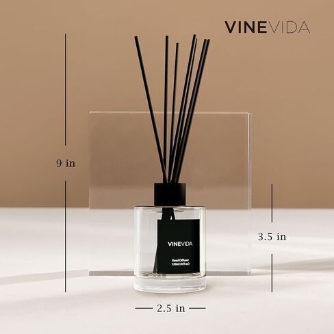 ناشر الروائح العطرية من VINEVIDA للمنزل والحمام | مجموعة أعواد عطرية تدوم طويلاً | ناشر عصا الزيت | رائحة الحمام - عطر الغرفة رقم 3100 - مستوحى من : التبغ والفانيليا in Kuwait