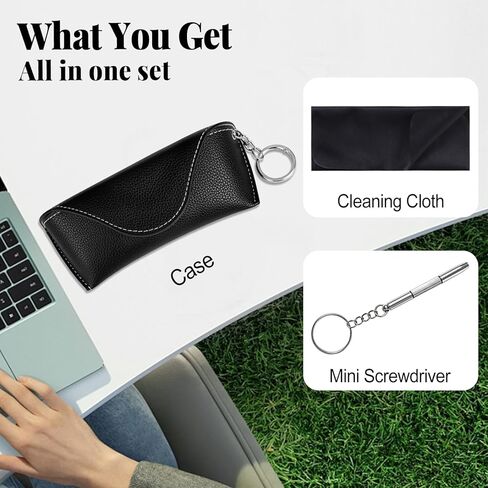 RayLove Glasses Case Hard Shell, Portable Leather Sunglasses case Travel Protection Glasses Case in Saudi Arabia