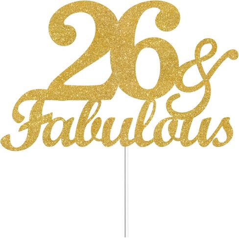 41 & Fabulous Cake Toppers Gold Glitter, Happy 41st Birthday Cake Topper Cheers to 41 Years Old Bday Decoration, Forty-one and Fabulous Cake Decorations for 41st Birthday Anniversary Party in Saudi Arabia