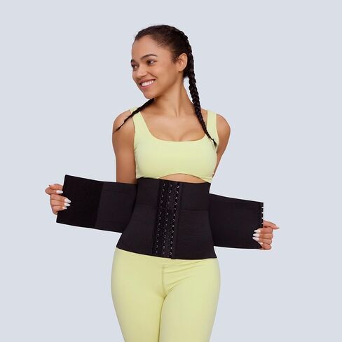 Hook & Eye Waist Trainer - Adjustable Tummy Control Girdle, Breathable Shapewear for Workouts & Postpartum in Saudi Arabia