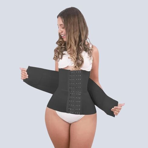 Hook & Eye Waist Trainer - Adjustable Tummy Control Girdle, Breathable Shapewear for Workouts & Postpartum in Saudi Arabia