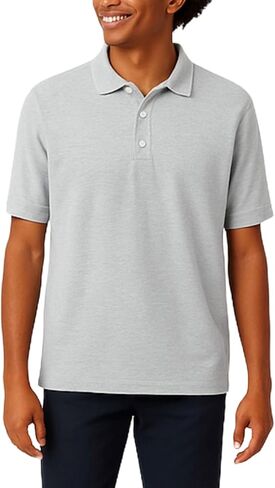 French Toast Unisex-Adult Sleeve Pique Polo Shirt (Standard & Husky) in Saudi Arabia