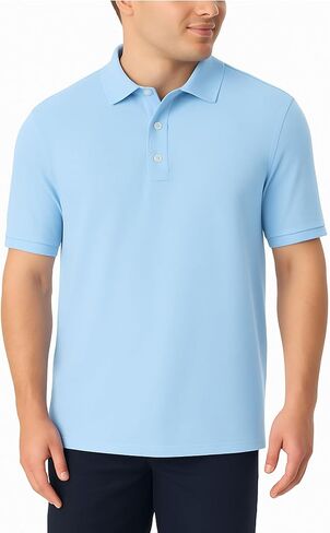 French Toast Unisex-Adult Sleeve Pique Polo Shirt (Standard & Husky) in Saudi Arabia