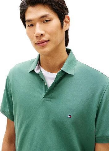 Tommy Hilfiger Men's Polo Shirt Regular Fit, WillowSlate, L Dusty Green in Saudi Arabia