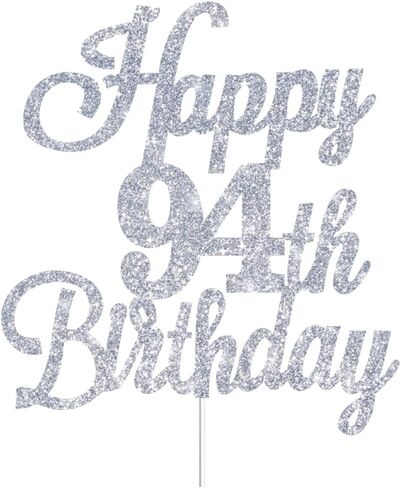 Happy 42nd Birthday Cake Toppers Silver Glitter, Cheers to 42 Years Old Bday Decoration 42nd Anniversary Cake Topper, Forty-two Theme Cake Decorations for Birthday Anniversary Party in Kuwait