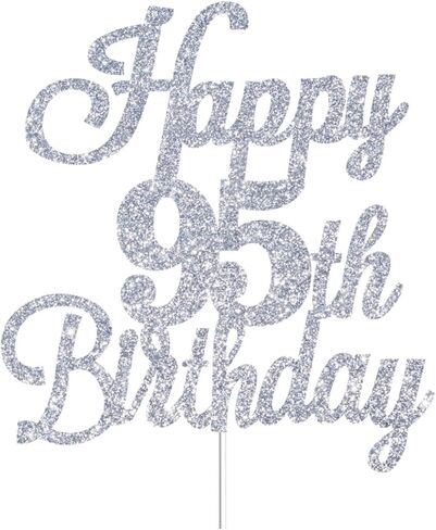 Happy 42nd Birthday Cake Toppers Silver Glitter, Cheers to 42 Years Old Bday Decoration 42nd Anniversary Cake Topper, Forty-two Theme Cake Decorations for Birthday Anniversary Party in Kuwait