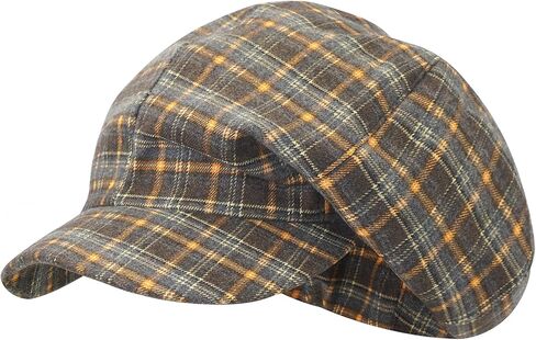 Beret Newsboy Cap for Women Gatsby Retro Octagonal Plaid Hats in Saudi Arabia