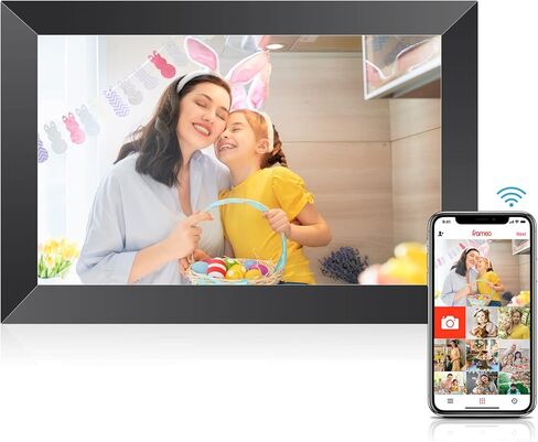 إطار صور رقمي واي فاي 10.1 بوصة، 1280 * 800IPS HD إطار صور رقمي ذكي، تخزين 32 جيجابايت، قابل للتركيب على الحائط، تدوير تلقائي، سهل مشاركة الصور أو مقاطع الفيديو عبر تطبيق Frameo in Saudi Arabia