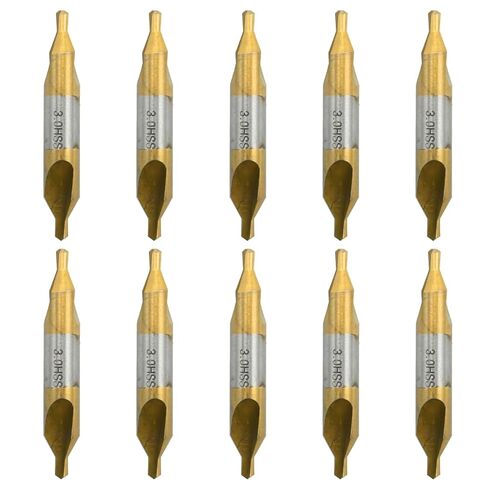 MDEOOSKY 10 Pcs 2.0 MM Center Drill Bits Set, M2 High Speed Steel Countersink Tools, 60-Degree Angle Combined Countersink Drill Bit Tool for Lathe Mill Metalworking in Saudi Arabia