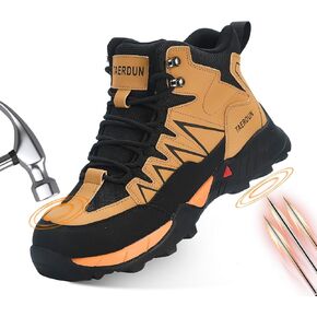 أحذية عمل بمقدمة فولاذية للرجال، أحذية أمان للرجال مع مقاومة للانزلاق، أحذية عمل مريحة للبناء والاستخدام الصناعي والخارجي، بوتاس ديتراباجو بارا هومبر، T423 ﻿ in Kuwait