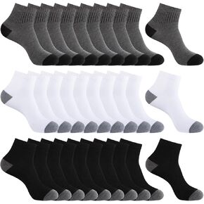 30 Pairs Ankle Socks For Men - Lightweight Mens Socks Size 9-12 Thin Casual Quarter Bulk Socks in Saudi Arabia