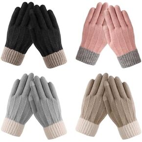 قفازات Tavaleu الشتوية للنساء، قفازات شاشة تعمل باللمس للنساء شتوي ناعم ودافئ مبطن، قفاز مرن للطقس البارد in Kuwait