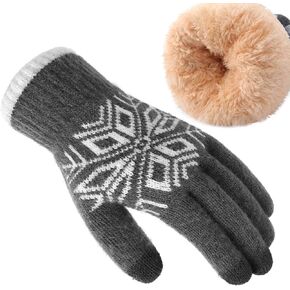 Trifabricy Winter Gloves for Women & Men Wool Winter Gloves Warm Thicken Fleece Touch Screen Glove for Cold Weather in Kuwait