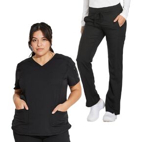 Dickies Women Scrub Set, Contemporary Fit, V-Neck Top DK730 and Mid Rise Straight Leg Drawstring Pant DK130 in Saudi Arabia