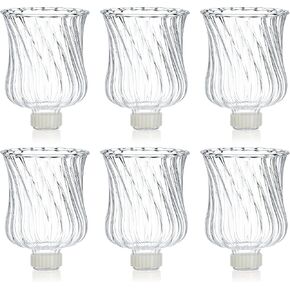 6 Pack 3.74" Tall Candle Holder Glass Votive Holders with Peg Silicone Bases Glass Candle Cups for Tealights, LED Candles Religious Ceremonies for Weddings Home Church Holiday Decorations in Kuwait