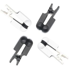 Ear Clip Electrode Double-Sided Rubber Head Comfortable, Compatible for Tens Unit & CES Stimulation, White + Black 4 Pieces in Kuwait