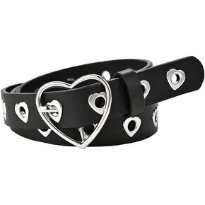 Women's Grommet Leather Genuine Leather Belts Rock Jeans for lady in Kuwait