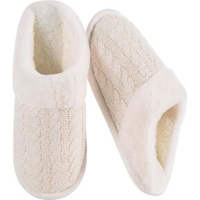 شباشب شتوية غامضة للنساء، أحذية منزلية مريحة من إسفنج الذاكرة ناعمة ومتماسكة ومضادة للانزلاق في الأماكن المغلقة in Kuwait